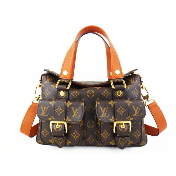 Louis Vuitton Handbags - Louis Vuitton Camel Manhattan Monogram Shoulder Canvas Bag